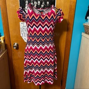 Vfish v.fish chevron dress nwt new patterned no belt size xs